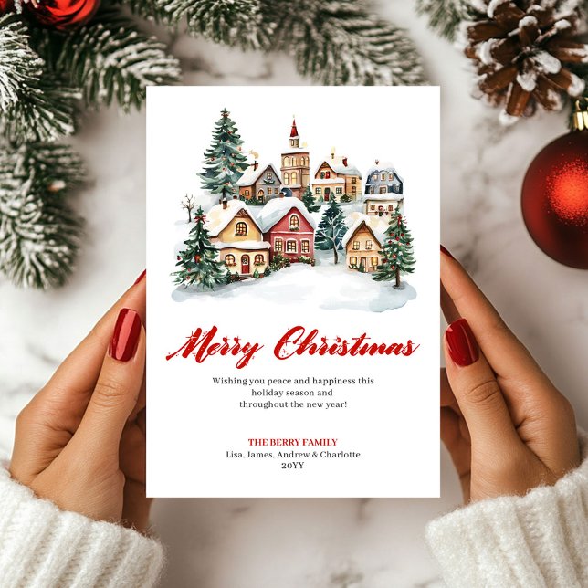 Cartes Pour Fêtes Annuelles Artistic Classic Christmas Scene Greeting Card (Artistic Classic Christmas Scene Greeting Card)