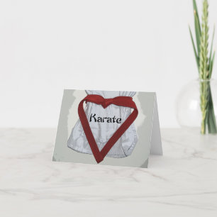 Cartes Pour Fêtes Annuelles Arts martiaux Karaté Valentine