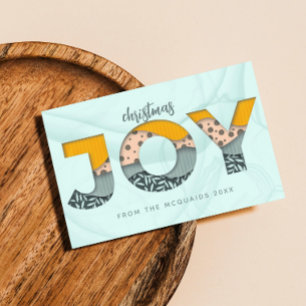 Cartes Pour Fêtes Annuelles Artsy Christmas Joy Letting Flat Holiday Card