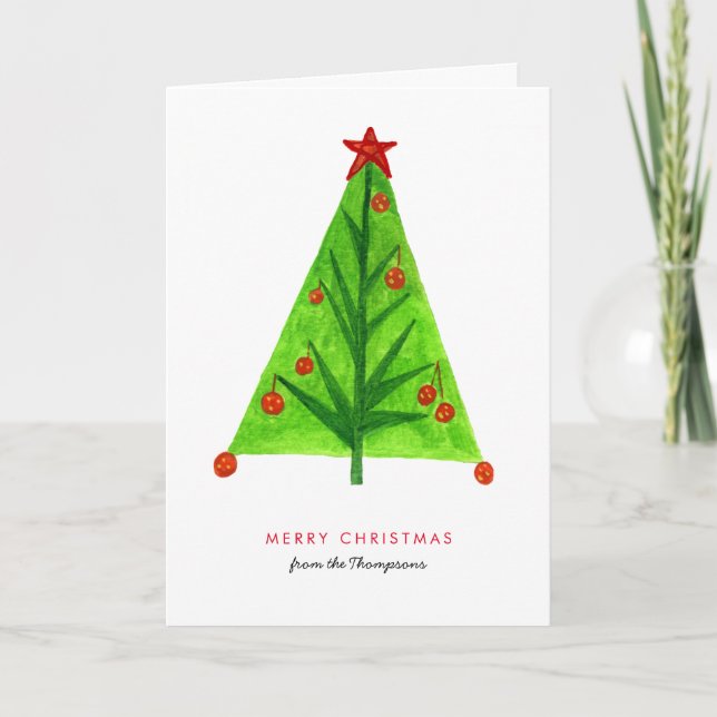 Cartes Pour Fêtes Annuelles Artsy de Noël Texte simple Joyeux Noël (Devant)