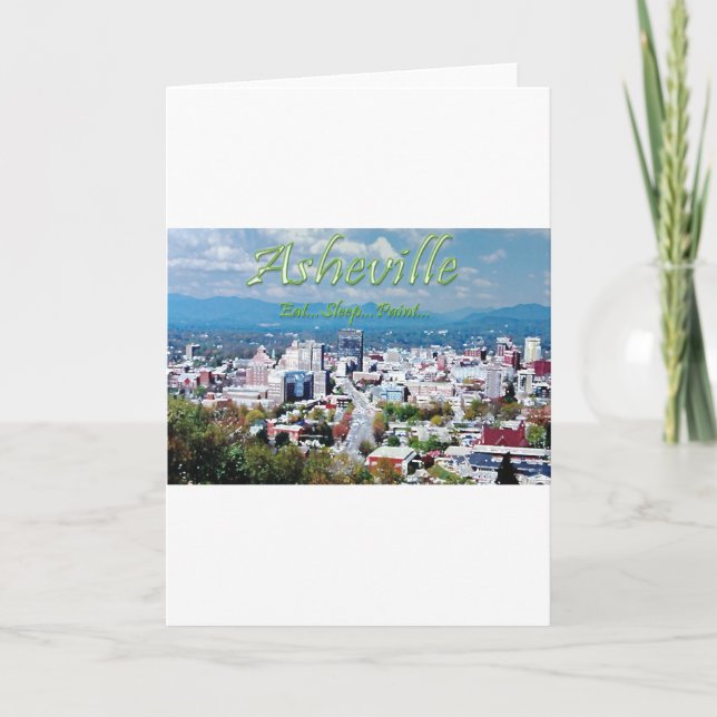 Cartes Pour Fêtes Annuelles Asheville...Mange..Dors...Peinture (Devant)
