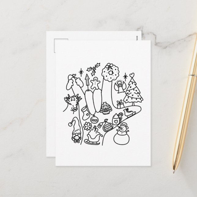 Cartes Pour Fêtes Annuelles ASL ILY – Winter Vibes  (Devant/Arrière en situation)