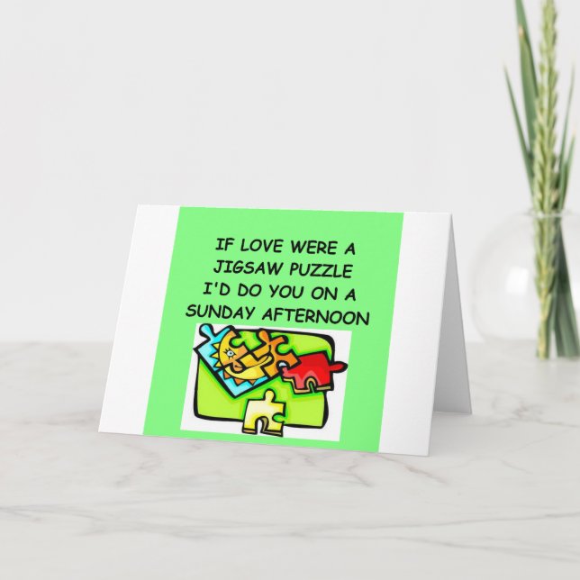 Cartes Pour Fêtes Annuelles Aspirateur de puzzle JIGSAW (Devant)