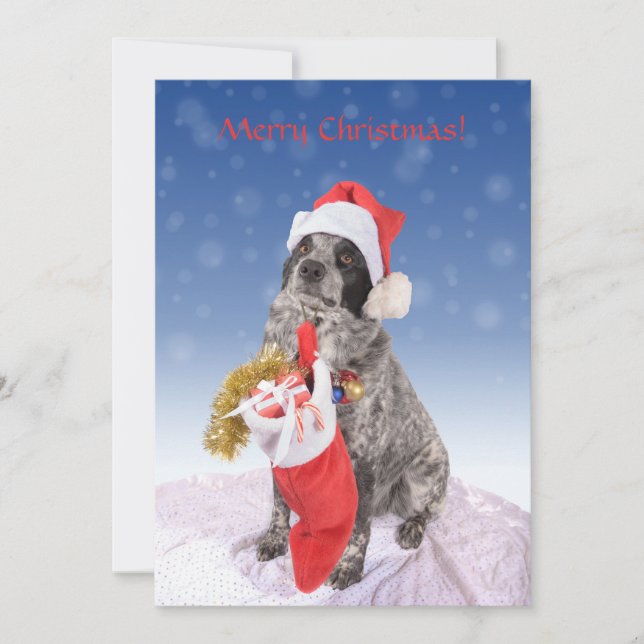 Cartes Pour Fêtes Annuelles Assistant père Noël (Devant)