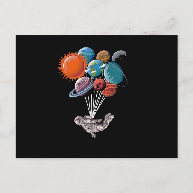 Cartes Pour Fêtes Annuelles Astronaute Aéronautique Planètes spatiales (Devant)