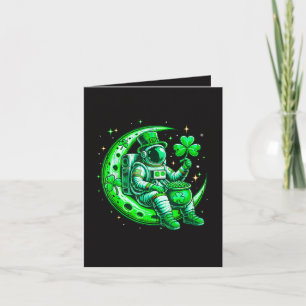 Cartes Pour Fêtes Annuelles Astronaute dans l'espace lunaire Saint Patrick's D