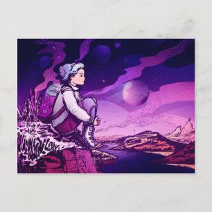 Cartes Pour Fêtes Annuelles Astronaute night