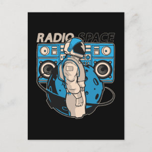 Cartes Pour Fêtes Annuelles Astronomie Musique Lover Universe Radio Space Star