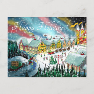 Cartes Pour Fêtes Annuelles Atelier du pôle nord du Père Noël