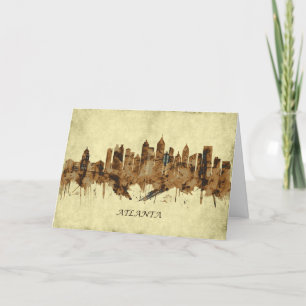 Cartes Pour Fêtes Annuelles Atlanta Georgia Cityscape