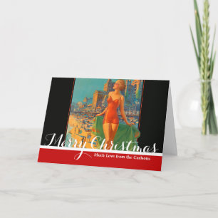 Cartes Pour Fêtes Annuelles Atlantic City Beach Beauté Vintage Art