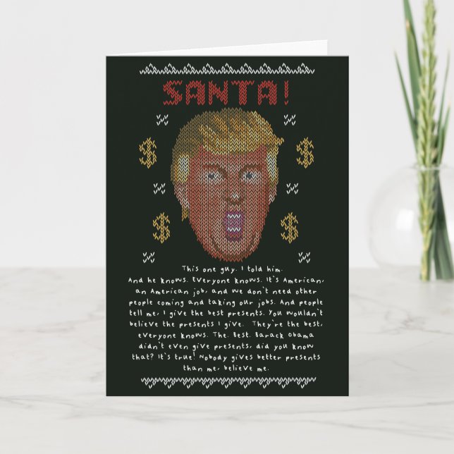 Cartes Pour Fêtes Annuelles Atout sur Père Noël ! Prise de nos travaux (Devant)