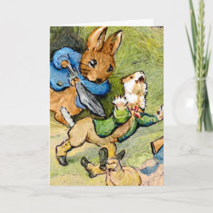 Cartes Pour Fêtes Annuelles Attaque de lapin de Pâques