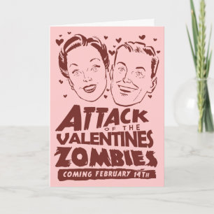 Cartes Pour Fêtes Annuelles Attaque des zombis de Valentines