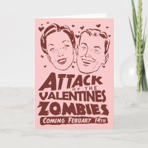 Cartes Pour Fêtes Annuelles Attaque des zombis de Valentines