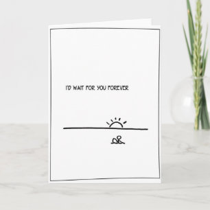 Cartes Pour Fêtes Annuelles 'Attends-toi' - Surfing Valentine's Card