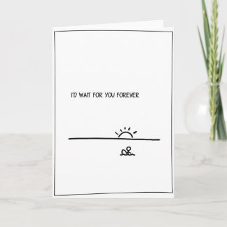 Cartes Pour Fêtes Annuelles 'Attends-toi' - Surfing Valentine's Card