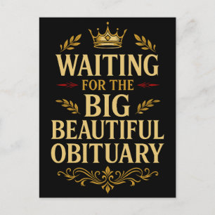 Cartes Pour Fêtes Annuelles Attente de la belle et grande nécrologie