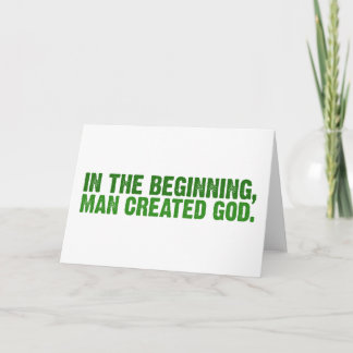 Cartes Pour Fêtes Annuelles Au Début, L'Homme A Créé Dieu