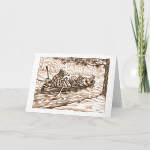 Cartes Pour Fêtes Annuelles Au-dessus de la rivière et à travers les bois par 