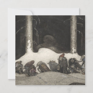 Cartes Pour Fêtes Annuelles Au Night Christmas, 1913 par John Bauer