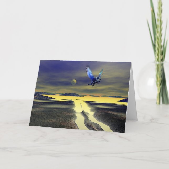 Cartes Pour Fêtes Annuelles Augmentation de Pegasus (Devant)