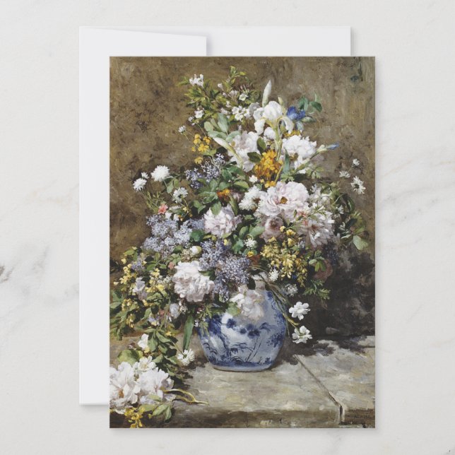 Cartes Pour Fêtes Annuelles Auguste Renoir - Bouquet de printemps (Devant)