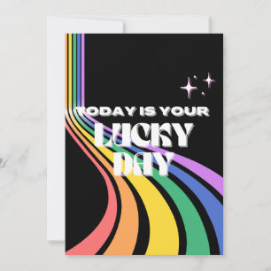 Cartes Pour Fêtes Annuelles Aujourd'hui est votre jour de chance, Lucky, Lucki