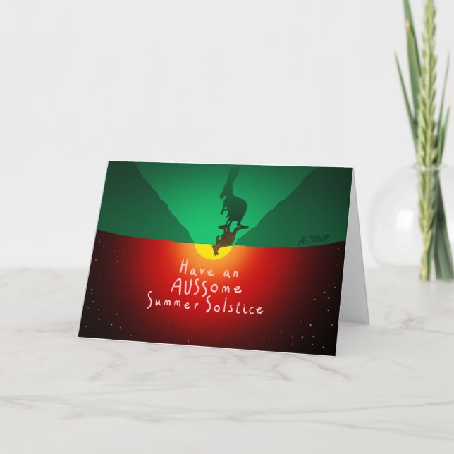 Cartes Pour Fêtes Annuelles AUSSIE Summer Solstice - (Devant)