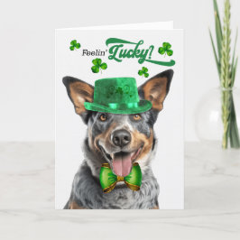 Cartes Pour Fêtes Annuelles Australian Cattle Dog Lucky St Patrick's Day