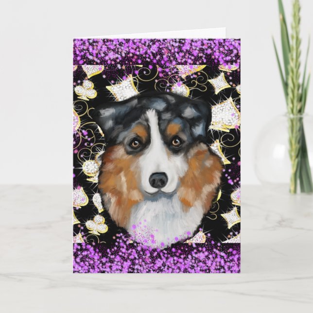 CARTES POUR FÊTES ANNUELLES AUSTRALIAN SHEPHERD (Devant)