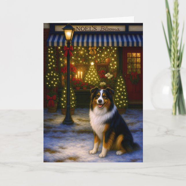 Cartes Pour Fêtes Annuelles Australian Shepherd Holiday Card (Devant)