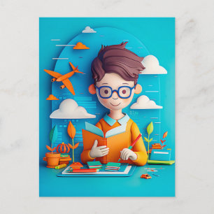 Cartes Pour Fêtes Annuelles Auteur de livres pour enfants du futur
