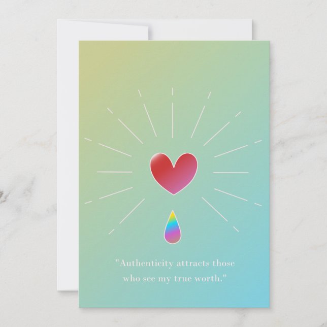 Cartes Pour Fêtes Annuelles Authenticity Attracts, Inspirational Greeting Card (Devant)