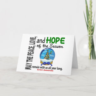 Cartes Pour Fêtes Annuelles Autisme du globe 1 de neige de vacances de Noël