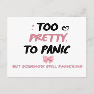 Cartes Pour Fêtes Annuelles Autocollant Trop Mignon Pour Paniquer   Coquette M