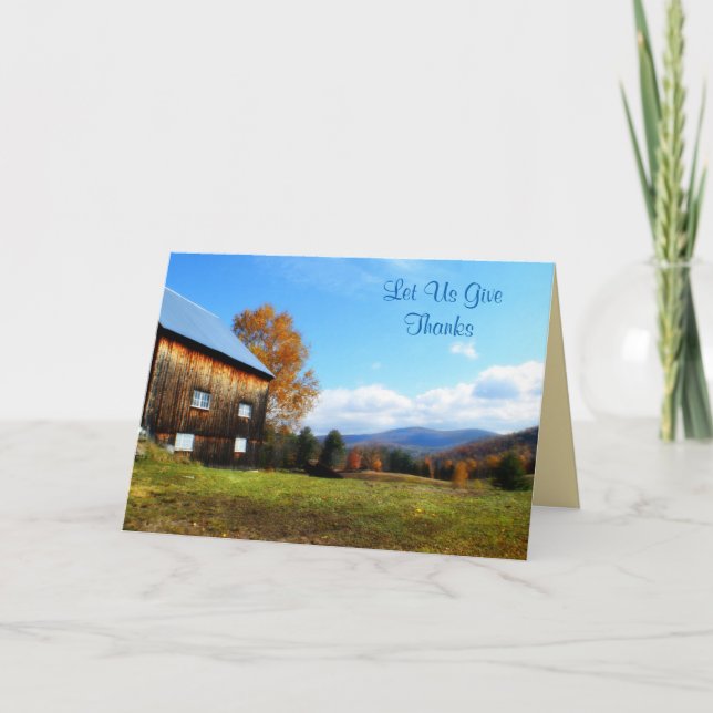 Cartes Pour Fêtes Annuelles Automne Dans Le Vermont Thanksgiving Card (Devant)