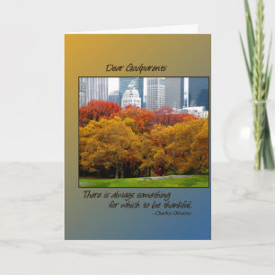 Cartes Pour Fêtes Annuelles Automne de thanksgiving dans le Central Park pour