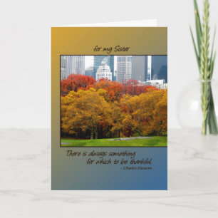 Cartes Pour Fêtes Annuelles Automne de thanksgiving dans le Central Park pour