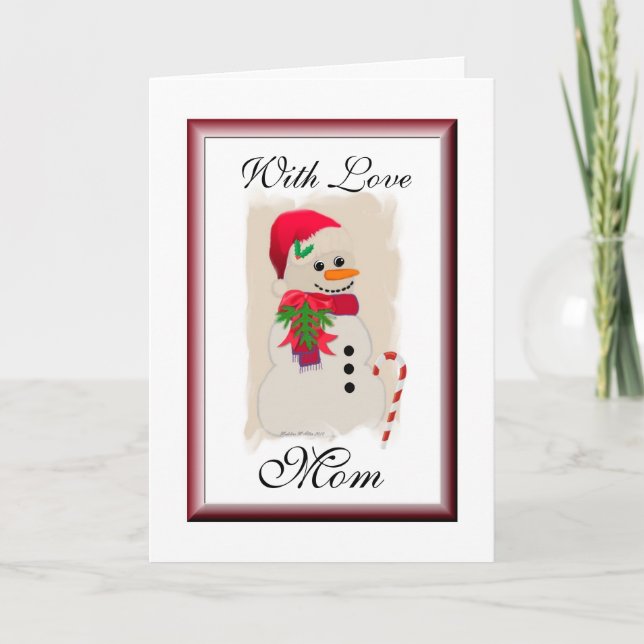 Cartes Pour Fêtes Annuelles Avec Amour Maman (Devant)