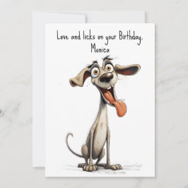 Cartes Pour Fêtes Annuelles Avec du texte personnalisé, 🐶 fou 🤪 whppet