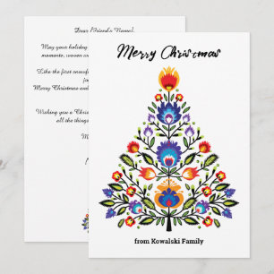 Cartes Pour Fêtes Annuelles Avec le texte Wycinanki Wonderland Noël