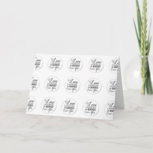 CARTES POUR FÊTES ANNUELLES AVEC VOUS AMOUR/RIRE POUR TOUJOURS