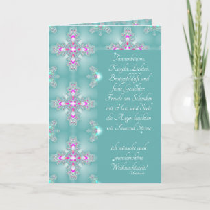 Cartes Pour Fêtes Annuelles Avent, Weihnachten, Gedicht auf Deutsch