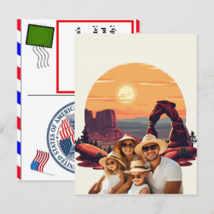 Cartes Pour Fêtes Annuelles Aventure de voyage personnalisée dans un parc nati