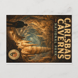 Cartes Pour Fêtes Annuelles Aventure Illustrative du Parc National des Grottes