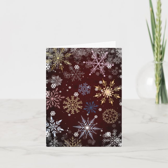 Cartes Pour Fêtes Annuelles Averses de neige  (Devant)