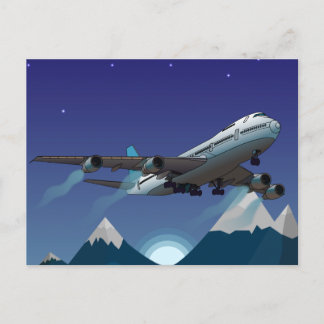 Cartes Pour Fêtes Annuelles Avion. Jumbo jet.