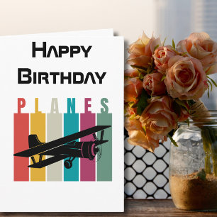 Cartes Pour Fêtes Annuelles Avions rétro et avion, Anniversaire de l'aviation