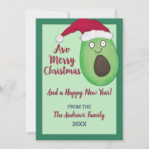 Cartes Pour Fêtes Annuelles Avo Merry Christmas Cote Avocado Père Noël Christm